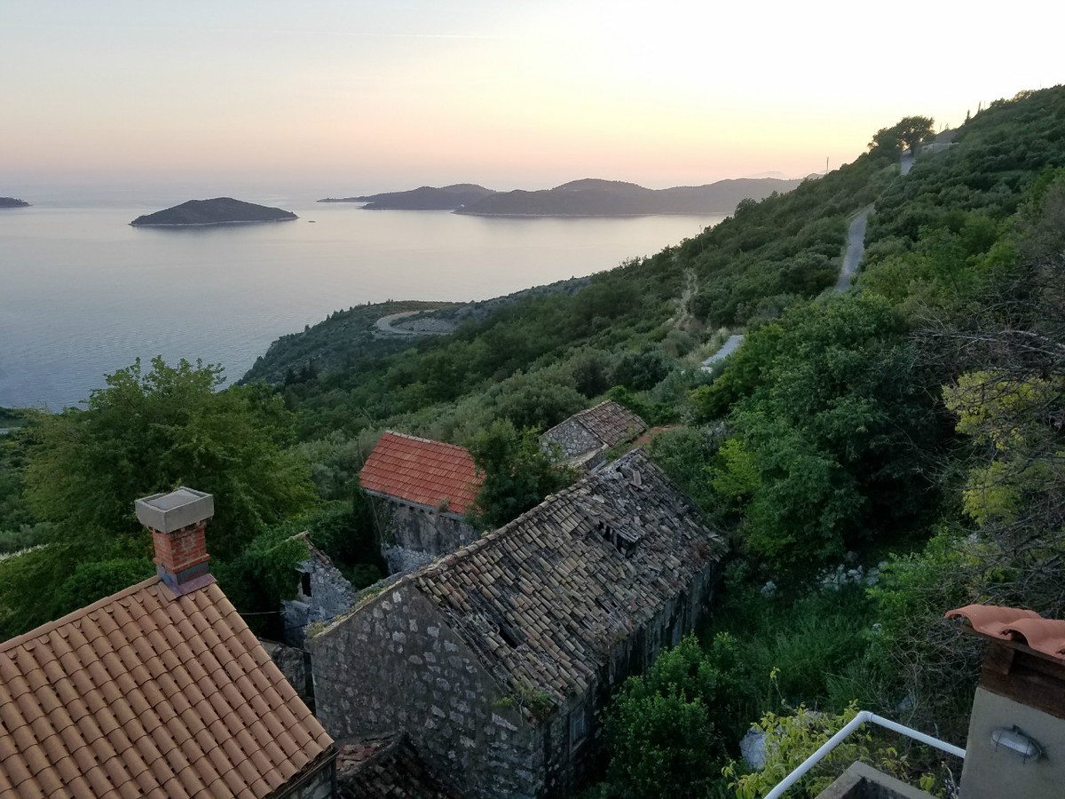 The view from our villa outside of Dubrovnik, Croatia.