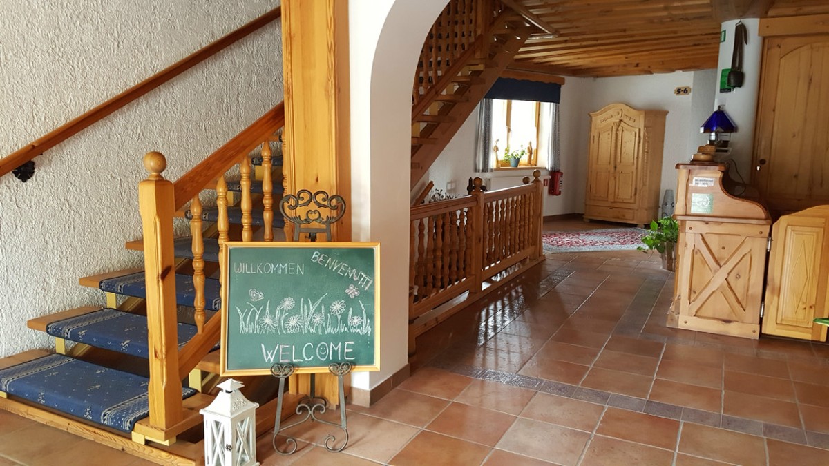 Welcoming entrance at Garni Hotel Berc